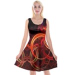 Abstract Seamless Pattern Reversible Velvet Sleeveless Dress