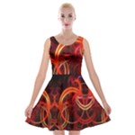 Colorful Prismatic Chromatic Velvet Skater Dress