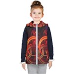 Colorful Prismatic Chromatic Kids  Hooded Puffer Vest