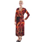Colorful Prismatic Chromatic Velvet Maxi Wrap Dress