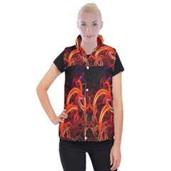 Abstract Seamless Pattern Women s Button Up Vest from ArtsNow.com
