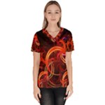 Colorful Prismatic Chromatic Women s V-Neck Scrub Top