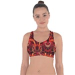 Abstract Seamless Pattern Cross String Back Sports Bra