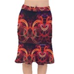 Construction Background Geometric Short Mermaid Skirt