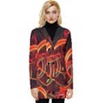 Construction Background Geometric Button Up Hooded Coat 