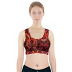 Colorful Prismatic Chromatic Sports Bra With Pocket