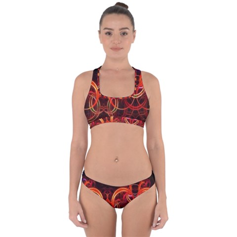 Abstract Seamless Pattern Cross Back Hipster Bikini Set from ArtsNow.com