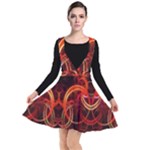 Construction Background Geometric Plunge Pinafore Dress