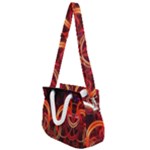 Construction Background Geometric Rope Handles Shoulder Strap Bag