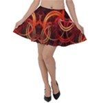 Colorful Prismatic Chromatic Velvet Skater Skirt