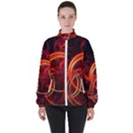 Colorful Prismatic Chromatic Women s High Neck Windbreaker