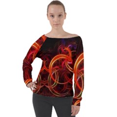 Off Shoulder Long Sleeve Velour Top 