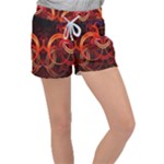 Abstract Seamless Pattern Women s Velour Lounge Shorts