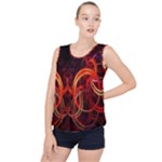 Abstract Seamless Pattern Bubble Hem Chiffon Tank Top