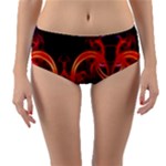 Background Fractal Abstract Reversible Mid-Waist Bikini Bottoms