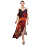 Abstract Seamless Pattern Maxi Chiffon Cover Up Dress