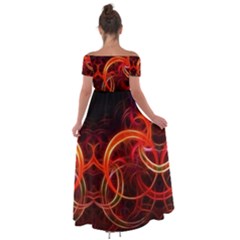 Off Shoulder Open Front Chiffon Dress 