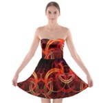 Background Fractal Abstract Strapless Bra Top Dress