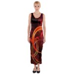 Background Fractal Abstract Fitted Maxi Dress