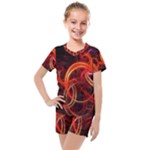 Colorful Prismatic Chromatic Kids  Mesh T-Shirt and Shorts Set