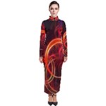 Background Fractal Abstract Turtleneck Maxi Dress