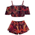 Abstract Seamless Pattern Kids  Off Shoulder Skirt Bikini