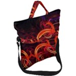 Construction Background Geometric Fold Over Handle Tote Bag