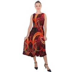 Midi Tie-Back Chiffon Dress 