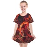 Construction Background Geometric Kids  Smock Dress