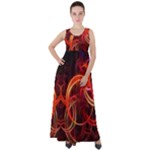 Abstract Seamless Pattern Empire Waist Velour Maxi Dress