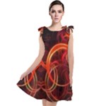 Construction Background Geometric Tie Up Tunic Dress