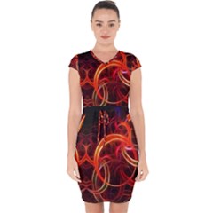 Capsleeve Drawstring Dress  