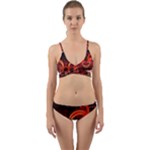 Background Fractal Abstract Wrap Around Bikini Set