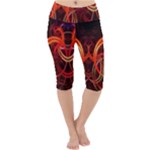 Construction Background Geometric Lightweight Velour Cropped Yoga Leggings