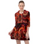 Abstract Seamless Pattern Mini Skater Shirt Dress