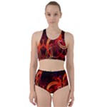 Background Fractal Abstract Racer Back Bikini Set