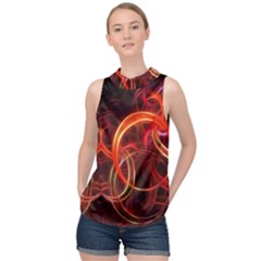 High Neck Satin Top 