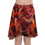 Background Fractal Abstract Chiffon Wrap Front Skirt