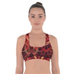 Background Fractal Abstract Cross Back Sports Bra