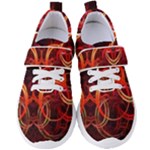 Abstract Seamless Pattern Women s Velcro Strap Shoes