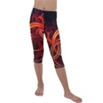 Construction Background Geometric Kids  Lightweight Velour Capri Leggings 