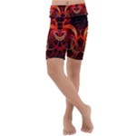 Construction Background Geometric Kids  Lightweight Velour Cropped Yoga Leggings