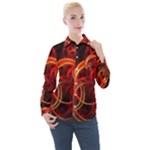 Abstract Seamless Pattern Women s Long Sleeve Pocket Shirt
