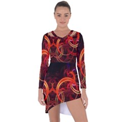 Asymmetric Cut-Out Shift Dress 