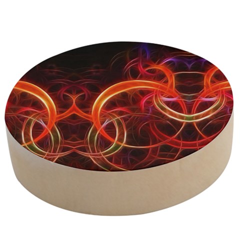 Abstract Seamless Pattern Wooden Bottle Opener (Round) from ArtsNow.com