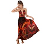 Abstract Seamless Pattern Backless Maxi Beach Dress