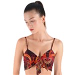 Abstract Seamless Pattern Woven Tie Front Bralet