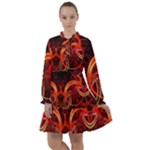 Colorful Prismatic Chromatic All Frills Chiffon Dress