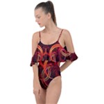 Colorful Prismatic Chromatic Drape Piece Swimsuit