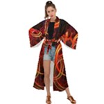 Construction Background Geometric Maxi Kimono